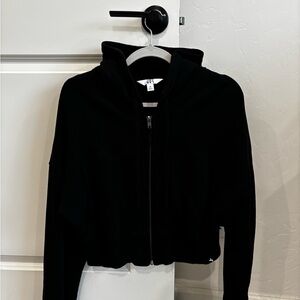 JoyLab Black Cropped Hoodie Jacket